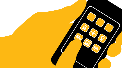 Mobile device loaded with SME mobility software 